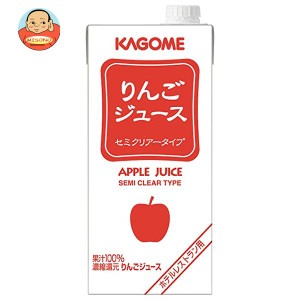 カゴメ りんごジュース（ホテルレストラン用） 1L紙パック×6本入×(2ケース)｜ 送料無料