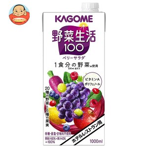 カゴメ 野菜生活100 ベリーサラダ(ホテルレストラン用) 1L紙パック×6本入×(2ケース)｜ 送料無料