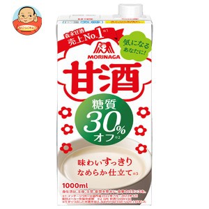 森永製菓 甘酒 糖質30％オフ 1000ml紙パック×6本入｜ 送料無料