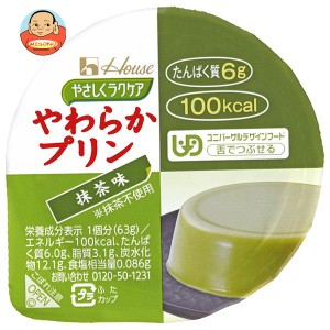 ハウス食品 やさしくラクケア やわらかプリン 抹茶味 63g×48個入×(2ケース)｜ 送料無料