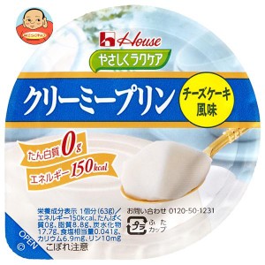 ハウス食品 やさしくラクケア クリーミープリン チーズケーキ風味 63g×48個入×(2ケース)｜ 送料無料