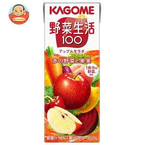 カゴメ 野菜生活100 アップルサラダ 200ml紙パック×24本入｜ 送料無料