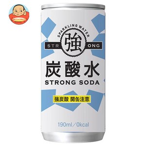 友桝飲料 強炭酸水 190ml缶×30本入｜ 送料無料