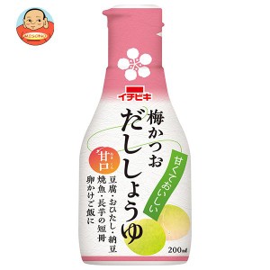 イチビキ 卓上しょうゆ 梅かつおだししょうゆ 200mlペットボトル×8本入×(2ケース)｜ 送料無料