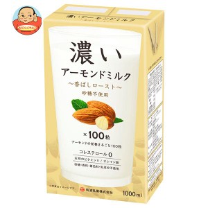 筑波乳業 濃いアーモンドミルク 香ばしロースト 1000ml紙パック×12本入×(2ケース)｜ 送料無料