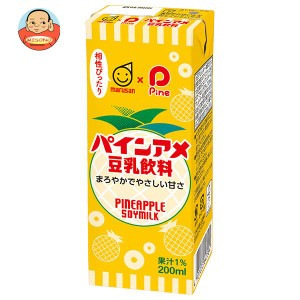マルサンアイ 豆乳飲料 パインアメ 200ml紙パック×24本入×(2ケース)｜ 送料無料