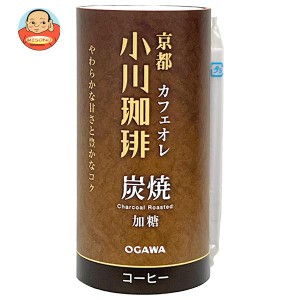 小川珈琲 京都 小川珈琲 炭焼珈琲 カフェオレ 加糖 195gカート缶×15本入｜ 送料無料