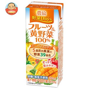 雪印メグミルク 農協 野菜Days フルーツ＆黄野菜100% 200ml紙パック×18本入｜ 送料無料