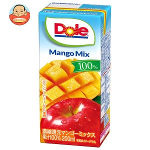 【送料無料・メーカー/問屋直送品・代引不可】雪印メグミルク Dole(ドール) マンゴーミックス 100% 200ml紙パック×18本入×(2ケース)