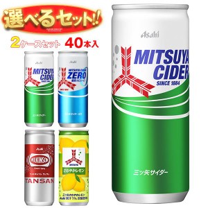 アサヒ飲料 三ツ矢・ウィルキンソン 選べる2ケースセット 250ml缶×40(20×2)本入｜ウイルキンソン タンサン 三ツ矢サイダー ゼロストロ