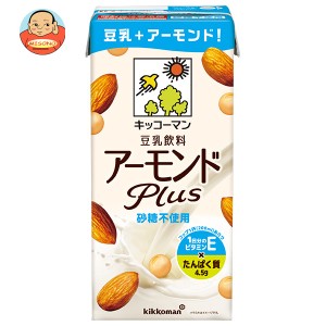 キッコーマン 豆乳飲料 アーモンドPlus 砂糖不使用 1000ml紙パック×6本入｜ 送料無料