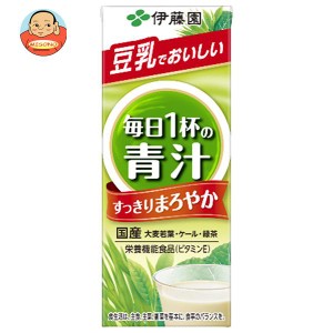 伊藤園 毎日1杯の青汁 すっきりまろやか豆乳ミックス 200ml紙パック×24本入｜ 送料無料