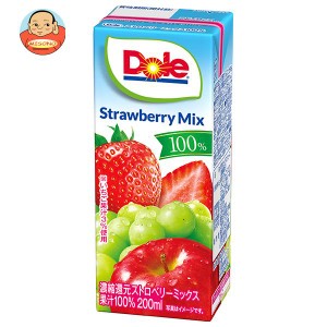 雪印メグミルク Dole(ドール) ストロベリーミックス100% 200ml紙パック×18本入｜ 送料無料