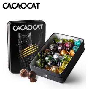 CACAOCAT 缶 14個入 BLACK 送料無料 北海道 お土産 ギフト 人気 DADACA カカオキャット 猫 ネコ ねこ バレンタイン ホワイトデー