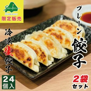 西山製麺 冷凍生餃子 プレーン 24個入×2袋セット 送料無料 業務用 惣菜 ぎょうざ 水餃子 もちもち 中華 ラーメン 西山 国産 お取り寄せ 