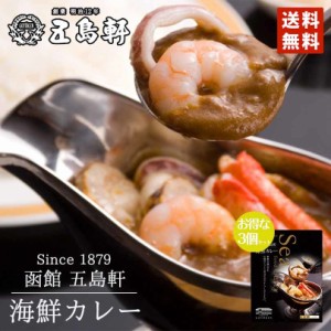 カレー レトルト 函館 五島軒 海鮮カレー １人前 330g ×3個セット 北海道 ギフト お土産 プレゼント シーフード 海鮮 お取り寄せ バレン