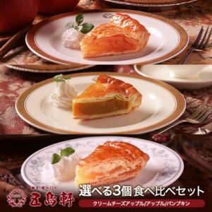 五島軒 アップルパイ&クリームチーズアップルパイ3種類食べ比べセット 送料無料 北海道 函館 人気店 名店 大人 りんご 贈り物 ギフト 青