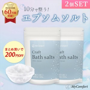 日本製 33回分×2個セット バスソルト 硫酸マグネシウム 発汗 保湿 計量スプーン付 無香料 無添加 エプソムソルト マグネシウム 入浴剤 