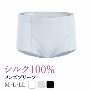 シルク メンズ ブリーフパンツ シルク下着 シルク100% パンツ トランクス 敏感肌 低刺激 保湿 冷え性 冷え取り 温活 妊活 快適 天然シル