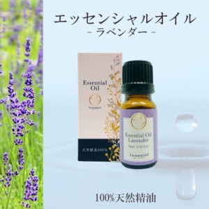 【ラベンダー】精油 10ml 箱付 リラックス 落ち着き 夜用 沈静 リフレッシュ 安眠 アロマ 自然 エッセンシャルオイル シンプル 単体 花 