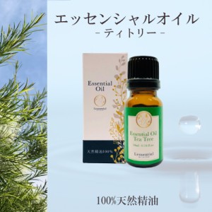 【ティートリー】精油 10ml 箱付 爽快感 リラックス 元気 癒し アロマ 自然 天然 エッセンシャルオイル シンプル 単体 葉 ティーツリー