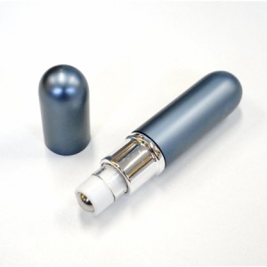 【ロールオン スチール ボトル】6ml 水色 携帯 化粧 アロマ 器材 遮光 旅行 詰替 容器 小分け用 液体 精油 香水 保存