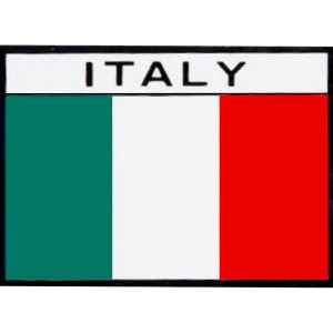 65×90mm イタリア Italy 国旗 ステッカー 耐水 1546