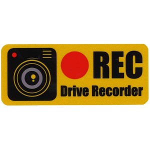 東洋マーク ドライブレコーダー REC（大）反射 ステッカー 耐水（42mm×100mm）3534