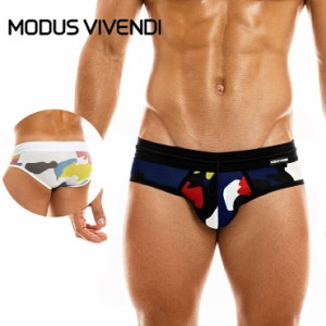 MODUS VIVENDI /CAMOUFLAGE BRIEF ファッション 男性インナー 迷彩柄 高級素材 スポーツ ソフト生地 ストレッチ セクシー メンズ ブリー