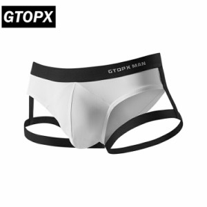 GTOPX/Charm Briefs 人気 メンズ ポーチ レギンス リブ生地 セクシー下着 ローライズ ストレッチ 吸水速乾 柔らかい 通気性 ブリーフ