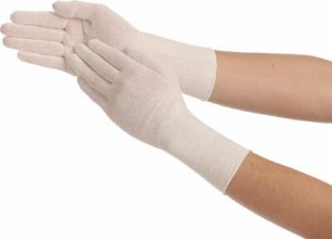 ショーワグローブ:手肌をいたわる手袋 ホワイト フリーサイズ CTN-W コットン手袋（手あれ防止用） コットン手袋(1双) CTNW  オレンジブ