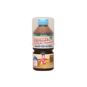 和信ペイント:水性カラーフローリング用ニス 270ML ライトブラウン 4965405160765 フロア 日焼け 色替え 色あせ 補修 簡単 