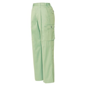 AITOZ(アイトス):ムービンカット レディーススタイリッシュカーゴパンツ (1タック) グリーン M 6329 女性用作業ズボン 作業 パンツ 帯電