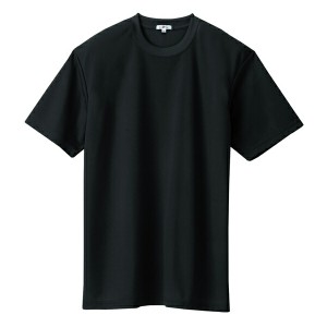 AITOZ(アイトス):クールコンフォート半袖Tシャツ (ポケット無し) (男女兼用) ブラック SS 10574 吸汗速乾 10574 