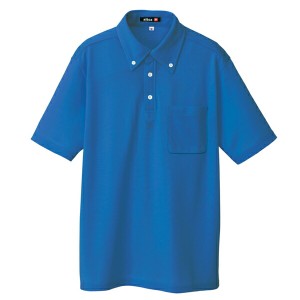AITOZ(アイトス):クールコンフォート半袖ボタンダウンポロシャツ (男女兼用) ロイヤルブルー 5 10599 吸汗速乾 1099 