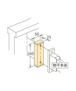 川口技研:ホスクリーン 取付パーツ アルミ台座 HP-17C-LB 竿 洗濯 ベランダ 干す 衣類 乾燥 DIY 家事 1袋(1本分) HP-17C-LB 