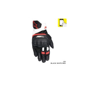 アルパインスターズ:SP5 LEATHER GLOVE 123 BLACK WHITE RED M - alpinestars アルパインスターズグローブ春夏秋 ーブ 