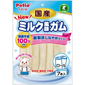 ペティオ:NEW国産ミルク風味ガム ロール 7本 4903588130489 犬 おやつ スナック ガム ミルク ロール 犬 おやつ スナック ガム ミルク 