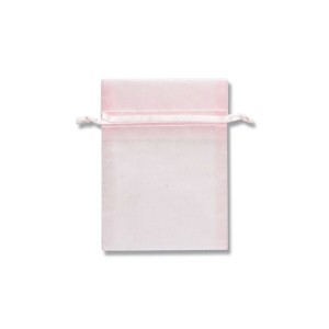 HEIKO(ヘイコー):オーガンジーバッグ 平袋タイプ S ピンク (PK) 10枚 008705025 ラッピング 巾着 バッグ オーガンジー 袋 リボン ギフト 