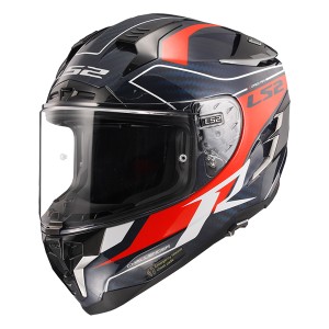 LS2 HELMETS:【国内正規品】CHALLENGER C GT BLUE CARBON RED XLサイズ 103277231XL 