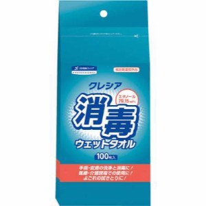 日本製紙クレシア:クレシア　消毒ウェットタオル詰替え　（１００枚入） 64125 消毒ウェットタオル  オレンジブック 7864591