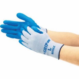 ショーワグローブ:ニトリルゴム背抜き手袋 まとめ買い 簡易包装強力グリップ(10双入) ブルー Mサイズ NO360-M10P ニトリル背抜き手袋“強