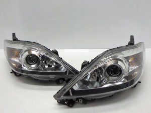 ★コーティング　CREW　プレマシー　後期　ヘッドライト　左右　HID　P7696　チ　240312067