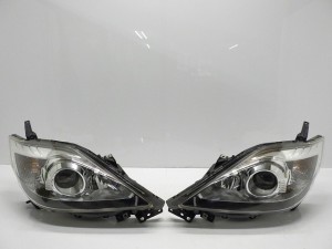 ★コーティング加工済★　マツダ　CREW　プレマシー　後期　ヘッドライト　左右セット　HID　P7696　刻印チ　230113081