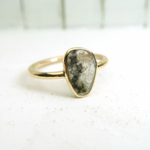 スライスダイヤモンド Ｋ10（10金）ゴールド リング 指輪 12号 インドジュエリー 石の蔵