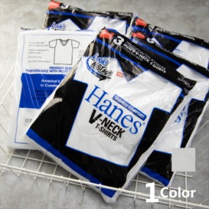 HANES ヘインズ 青ラベル Tシャツ メンズ 半袖 Vネック コットン100% パックTシャツ 3枚セット 3P パックT 半袖Tシャツ トップス インナ