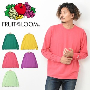 SALE セール FRUIT OF THE LOOM フルーツオブザルーム ワンポイント 長袖 Tシャツ 製品染め ワッペン 17863200