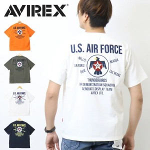 AVIREX アヴィレックス サンダーバーズ パッチ 刺繍 プリント 半袖Tシャツ アビレックス 送料無料 783-3134052