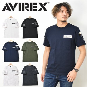 AVIREX アビレックス ファティーグTシャツ クルーネック 半袖Tシャツ ポケットTシャツ 胸ポケット 6113328
