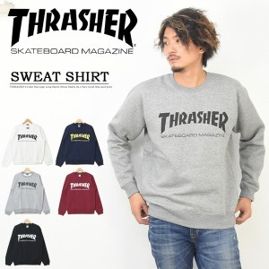 THRASHER スラッシャー ロゴプリント スウェットシャツ トレーナー 裏起毛スウェット プルオーバー マグロゴ TH8401